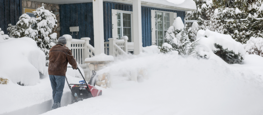 snow blowing