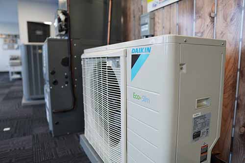 A new air conditioning unit in our Calgary showroom that you can listen to