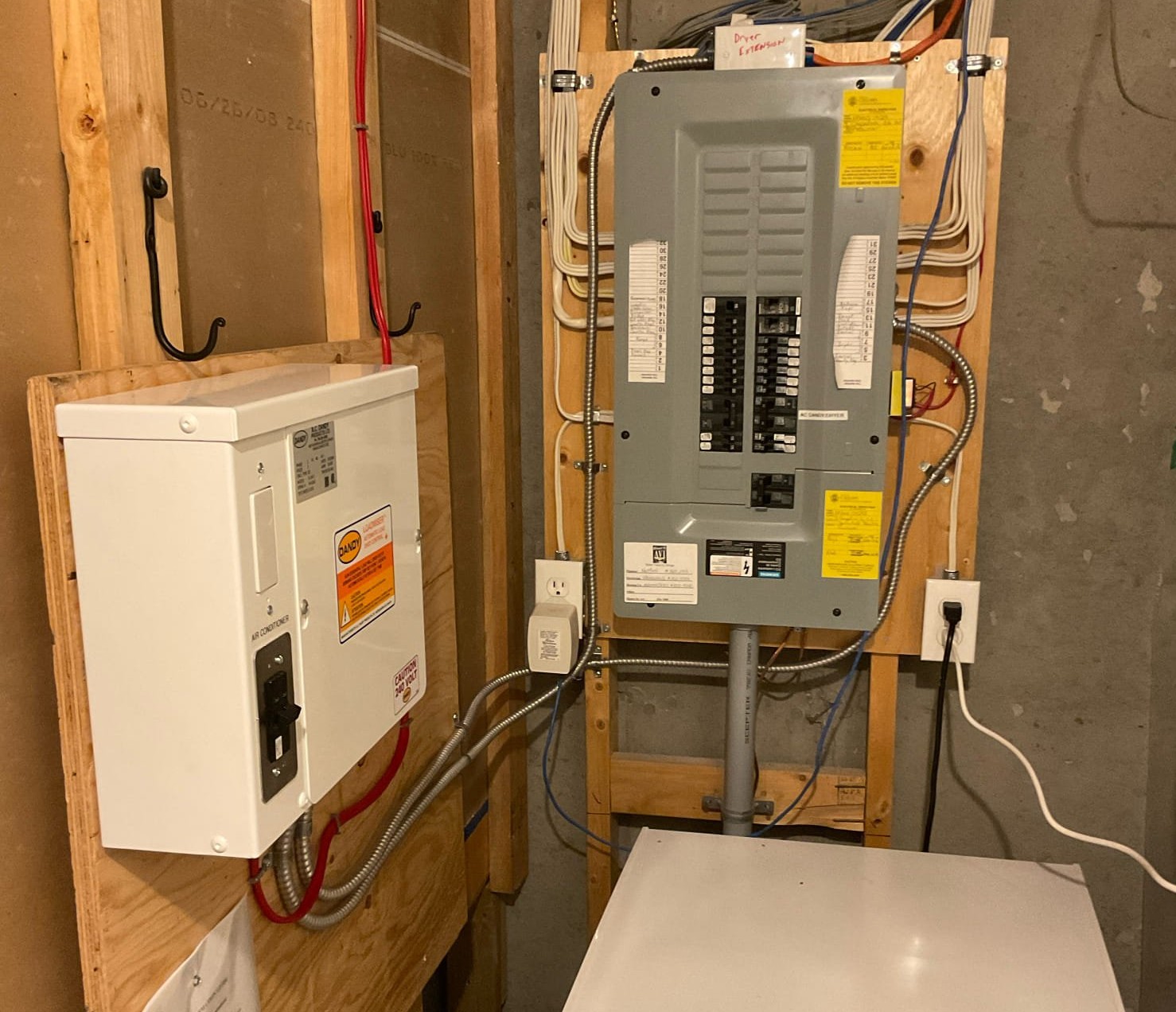Load miser alongside a panel